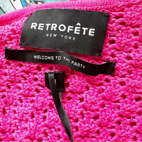 Retrofête Rocco Crochet Dress NWT in Rose Pink - Picture 12 of 16